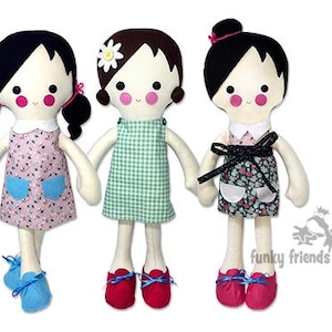 Daisy Dress-Up Doll Sewing Pattern PDF INSTANT DOWNLOAD
