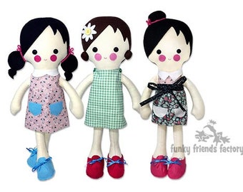 Daisy Dress-Up Doll Sewing Pattern PDF INSTANT DOWNLOAD