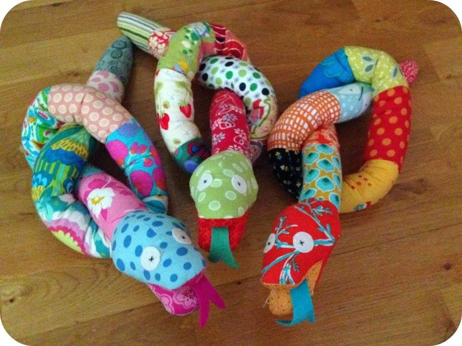 Scrap Snake Plush Toy Easy Pattern PDF INSTANT DOWNLOAD Etsy
