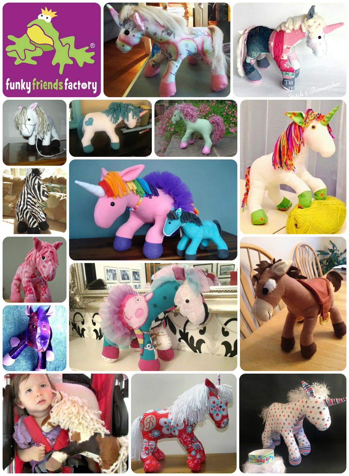 Unicorn Horse Plush Toy Pattern PDF INSTANT DOWNLOAD Etsy
