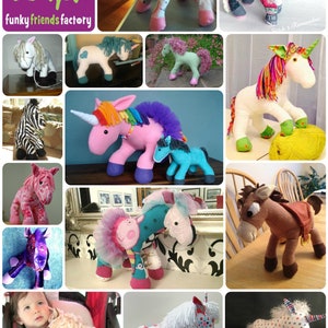 Unicorn Horse Plush Toy Pattern PDF INSTANT DOWNLOAD image 7