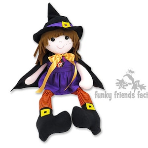 Witch Halloween Doll INSTANT DOWNLOAD Sewing Pattern PDF