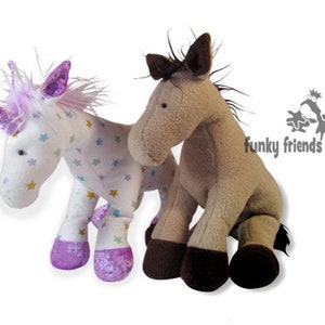 Unicorn - Horse Plush Toy Pattern PDF INSTANT DOWNLOAD