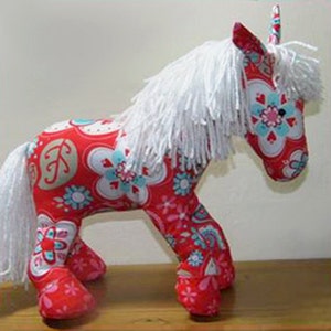 Unicorn Horse Plush Toy Pattern PDF INSTANT DOWNLOAD image 2