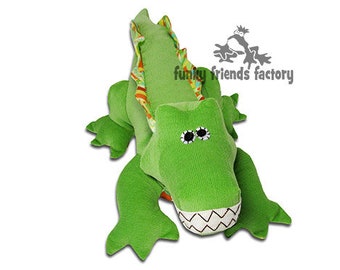 Crocodile  Toy Sewing Pattern PDF INSTANT DOWNLOAD