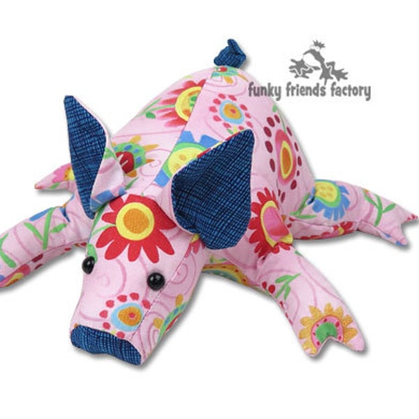 Petunia Piglet Soft Toy Pattern PDF INSTANT DOWNLOAD