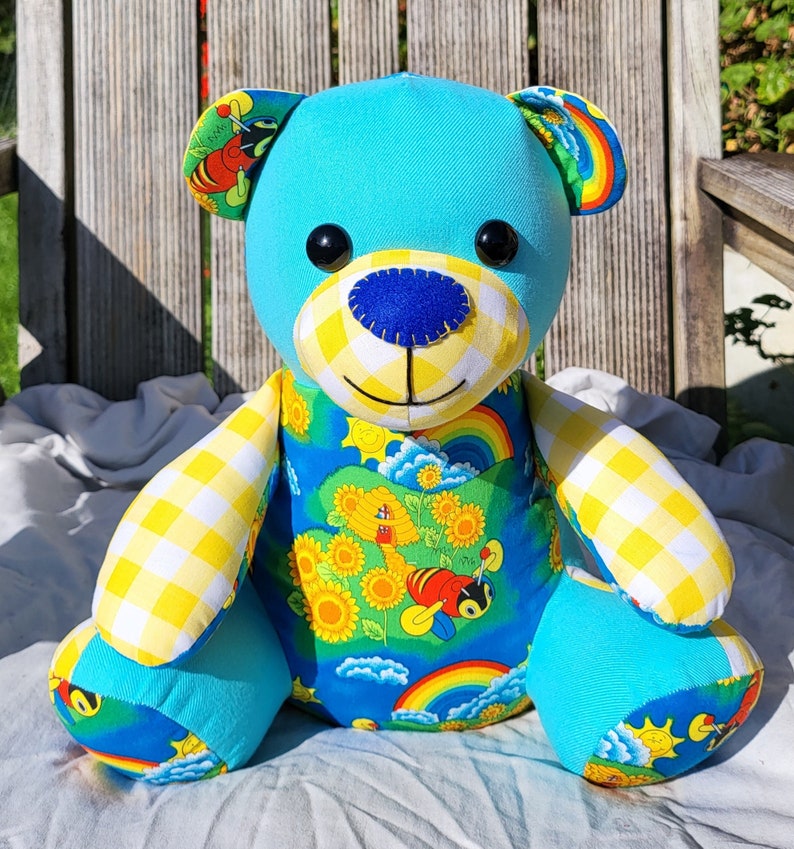 Easy Memory Bear pattern, Ben the Beginner Bear, Pattern PDF sewing pattern, how to sew a teddy bear, baby memory bear, baby memory soft toy image 8