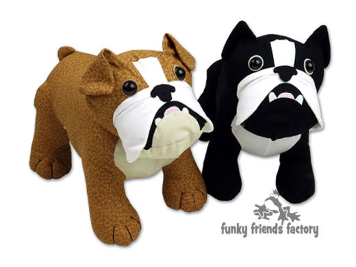 Bulldog British and French Bulldog Toy Sewing Pattern PDF Etsy