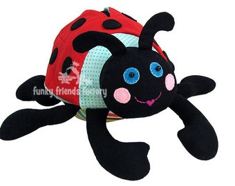 Ladybug Stuffed Toy Sewing Pattern PDF - Lily Ladybug