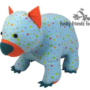 Wodger Wombat Plush Toy PDF Pattern INSTANT DOWNLOAD image 1