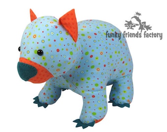 Wodger Wombat Plush Toy PDF Pattern INSTANT DOWNLOAD