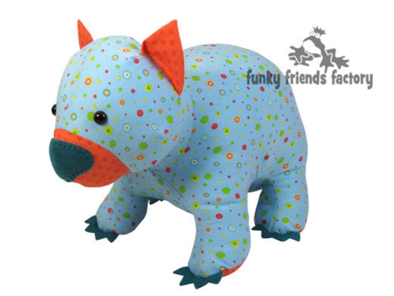 Wodger Wombat Plush Toy PDF Pattern INSTANT DOWNLOAD image 1