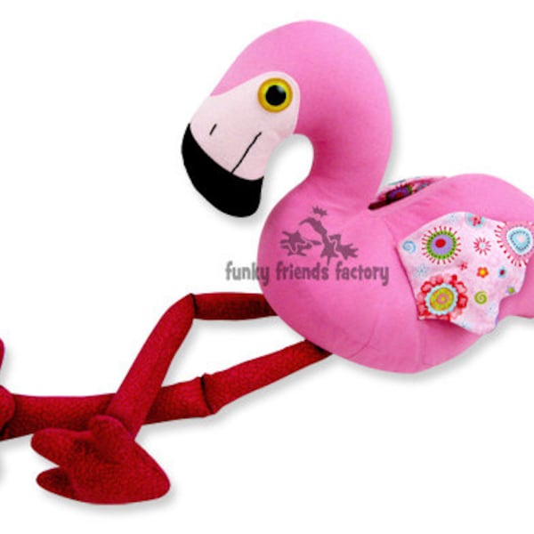 Flamingo Toy Sewing Pattern PDF INSTANT DOWNLOAD