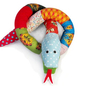 Scrap Snake plush toy easy pattern PDF INSTANT DOWNLOAD