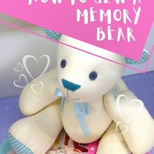 Calico Signature Bear Teddy Bear Pattern PDF, sew a memory bear, keepsake bear pattern image 10