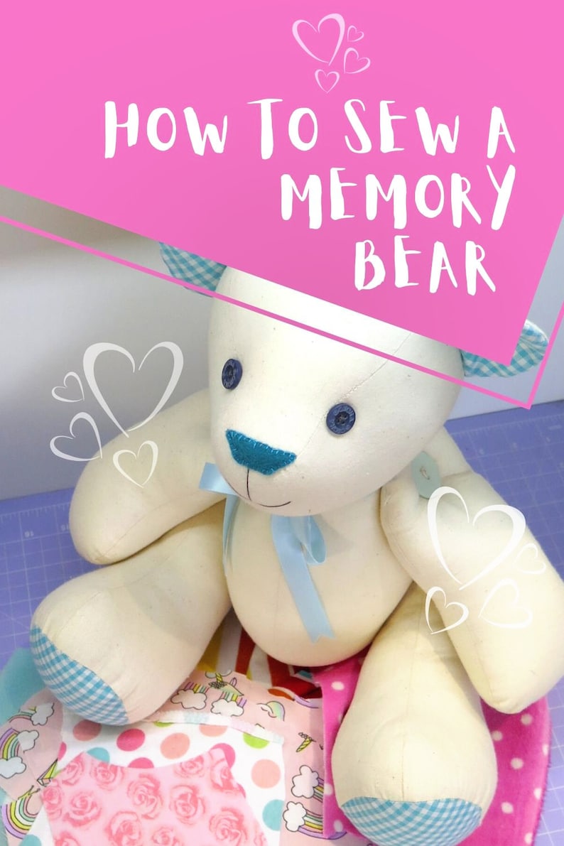 Calico Signature Bear Teddy Bear Pattern PDF, sew a memory bear, keepsake bear pattern image 10