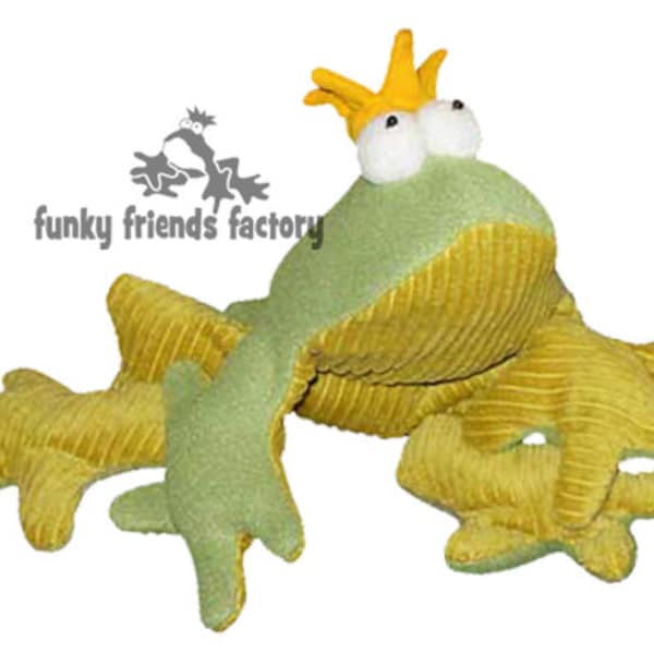 Frog Pattern PDF INSTANT DOWNLOAD (Prince Charming frog Soft Toy )