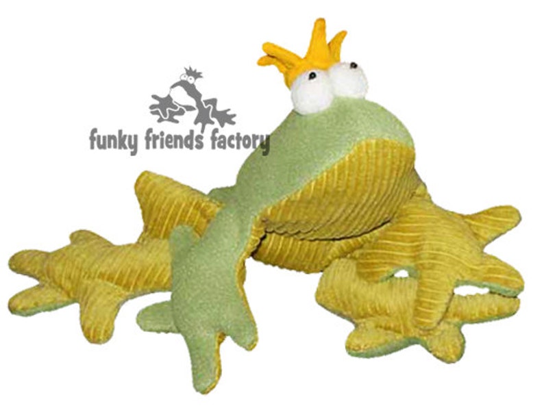 Frog Pattern PDF INSTANT DOWNLOAD Prince Charming frog Soft Toy image 1