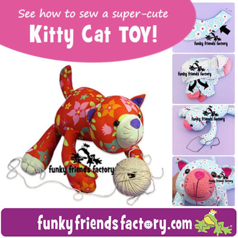 Cat Plush Toy Pattern PDF INSTANT DOWNLOAD - Etsy