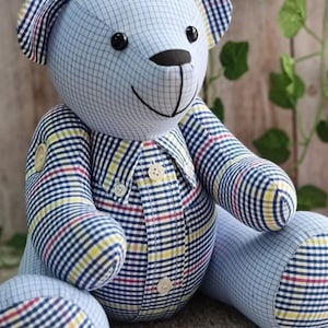 Calico Signature Bear Teddy Bear Pattern PDF, sew a memory bear, keepsake bear pattern image 6