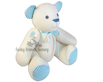 Calico Signature Bear Teddy Bear Pattern PDF, sew a memory bear, keepsake bear pattern