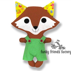 Kawaii  Fox Easy Animal Doll Sewing Pattern PDF INSTANT DOWNLOAD