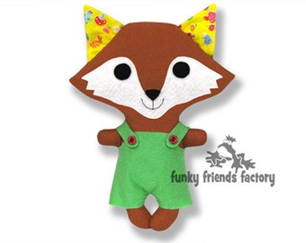 Kawaii  Fox Easy Animal Doll Sewing Pattern PDF INSTANT DOWNLOAD