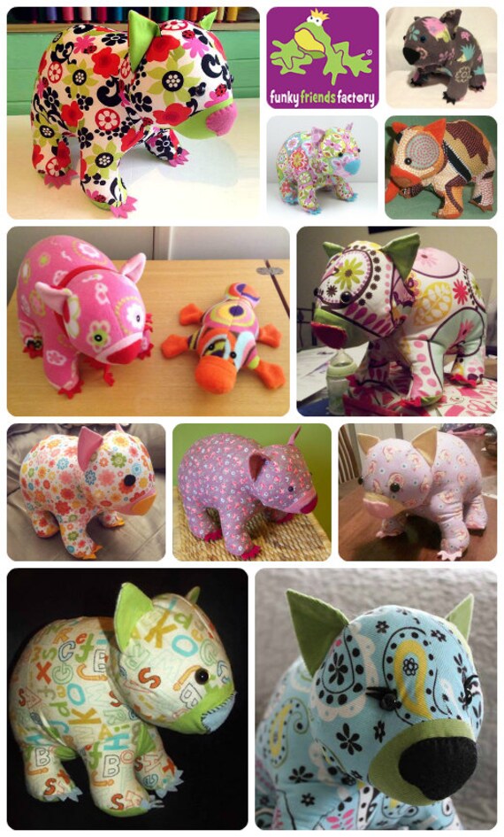IZZY INSOMNIAC TEDDY SOFT TOY SEWING PATTERN From Funky Friends Factory NEW