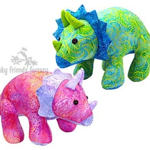 Triceratops Dinosaur Sewing Pattern PDF INSTANT DOWNLOAD