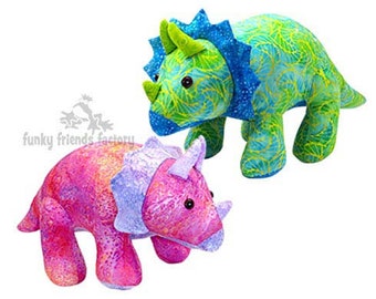 Triceratops Dinosaur Sewing Pattern PDF INSTANT DOWNLOAD