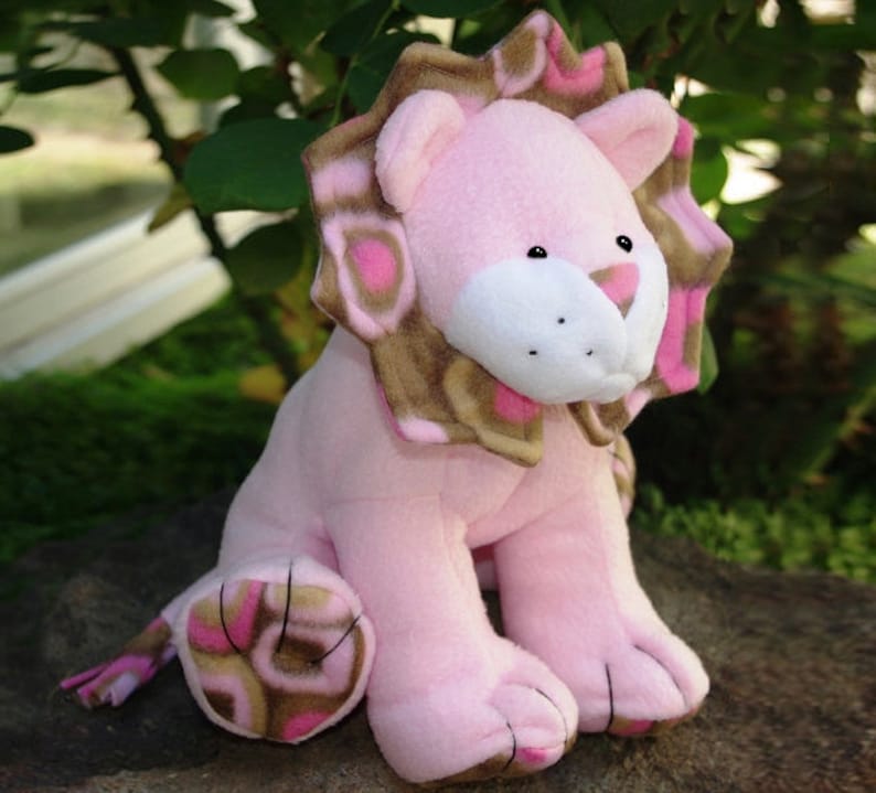 Larry Lion Toy Sewing Pattern PDF, stuffed lion pattern, stuffed animal pattern, memory toy, memory toys made with loved ones clothing, image 5