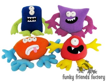 Monsters Mix and Match Plushies Easy Pattern PDF INSTANT DOWNLOAD