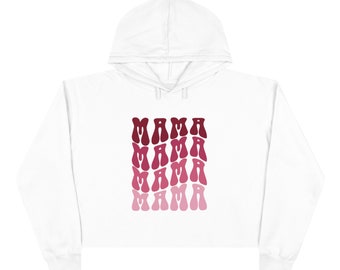 Maman rose | Sweat à capuche court