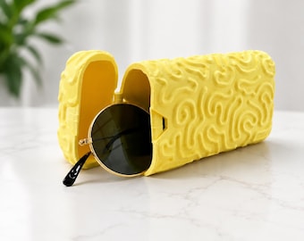 3D Printed Glasses Case, Protective Sunglasses Holder, Textured Eyeglass Case, Hard Shell Eyewear Storage, Unique Gift for Glasses Lover