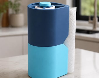 Paper Towel Holder, 3D Printed Kitchen Roll Dispenser, Enclosed Countertop Towel Organizer, Modern Kitchen Decor, Unique Home Gift