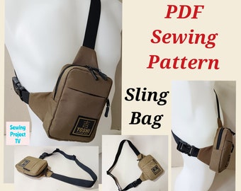 Sac à bandoulière PDF Patron de couture Patron numérique à téléchargement immédiat
