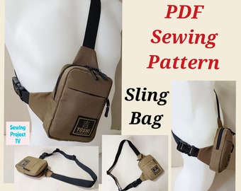 Sling Bag PDF-naaipatroon Digitaal patroon