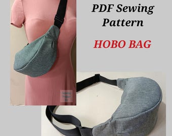 Patron de couture de sac hobo : DIY numérique PDF