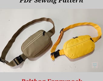 Sac banane, modèle de couture PDF, sac banane, fichier numérique, téléchargement immédiat