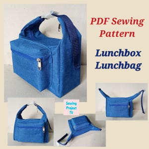 Lunchbag Lunchbox PDF Sewing Pattern Digital File Instant download
