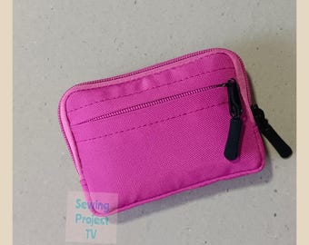 Portefeuille, porte-monnaie, porte-cartes, patron de couture PDF (téléchargement numérique)