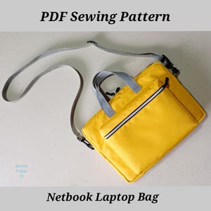 Netbook Laptop Bag PDF Sewing Pattern Bookbag Filebag Digital File Instant Download Laptopbag pattern