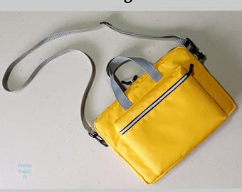 Sacoche pour ordinateur portable pour netbook PDF patron de couture cartable cartable fichier numérique Téléchargement instantané patron de sacoche pour ordinateur portable