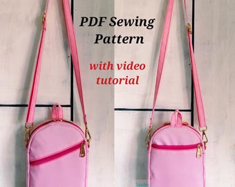 Pinku Sling bag PDF Sewing Pattern DIY Crossbody bag tutorial Instant Download Beginner Friendly