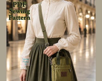 Patrón de costura en PDF para bolso bandolera Leah (descarga instantánea)