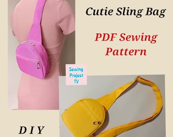Téléchargement instantané de fichiers numériques de patron de couture PDF de sac à bandoulière mignon