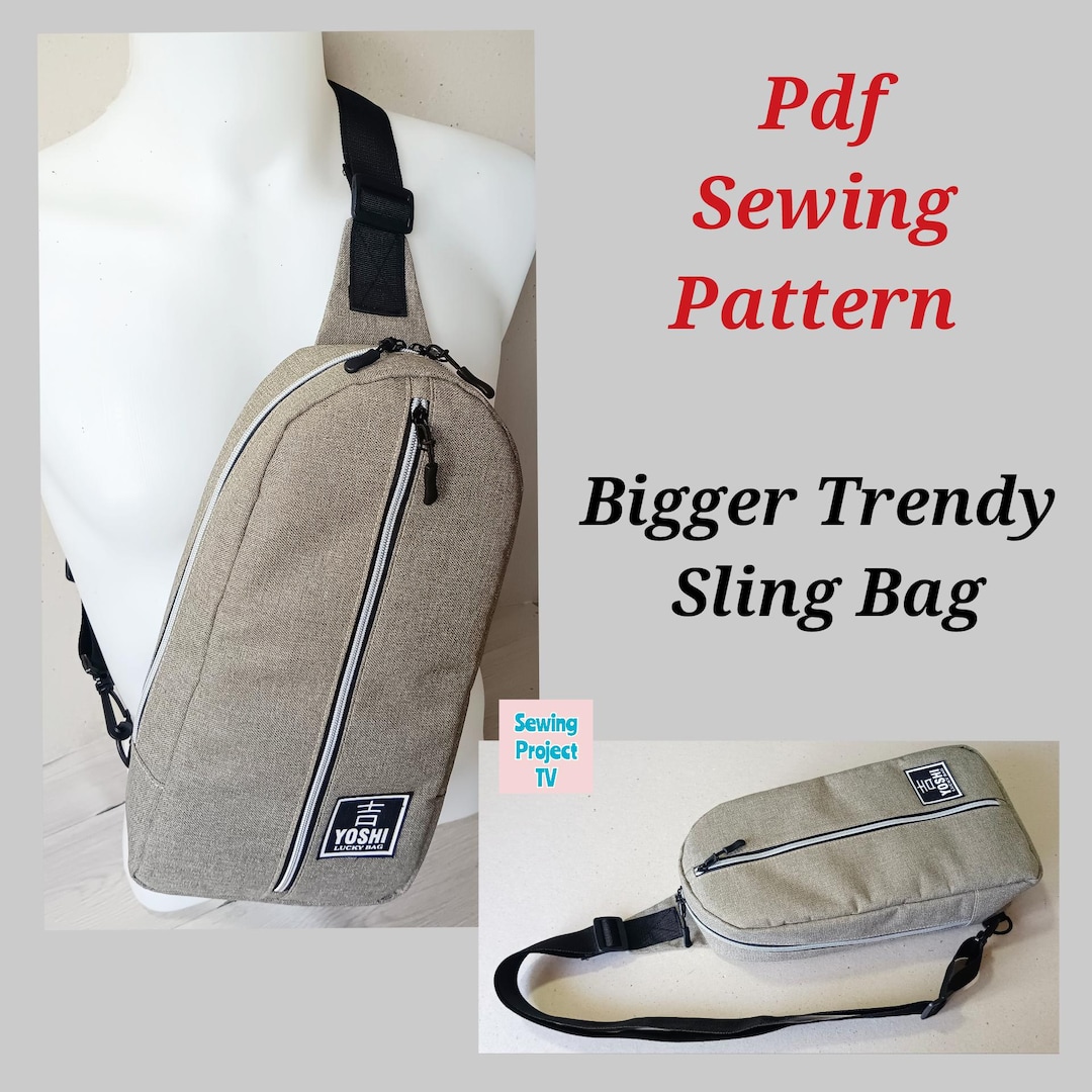 Sling Pattern Trendy Sling Bag Sewing Pattern: Bigger Size (PDF Download) - Etsy