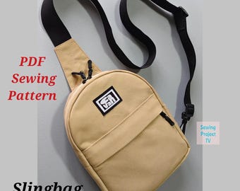 Patron de couture PDF pour sac à bandoulière : tutoriel vidéo, téléchargement immédiat