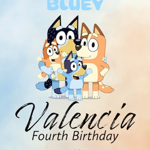 Bluey Birthday Invitation