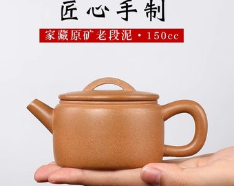 Teiera cinese Yixing fatta a mano Zisha Duan Clay Duan Ni da 150 cc "Han Wa" Teiera Gongfu teaworldsupply